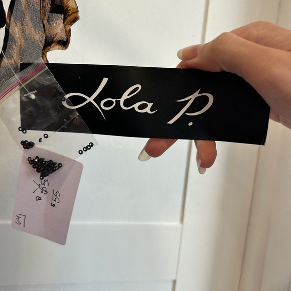 Vintage Lola P Leopard Print slip Dress size S - Picture 2 of 4